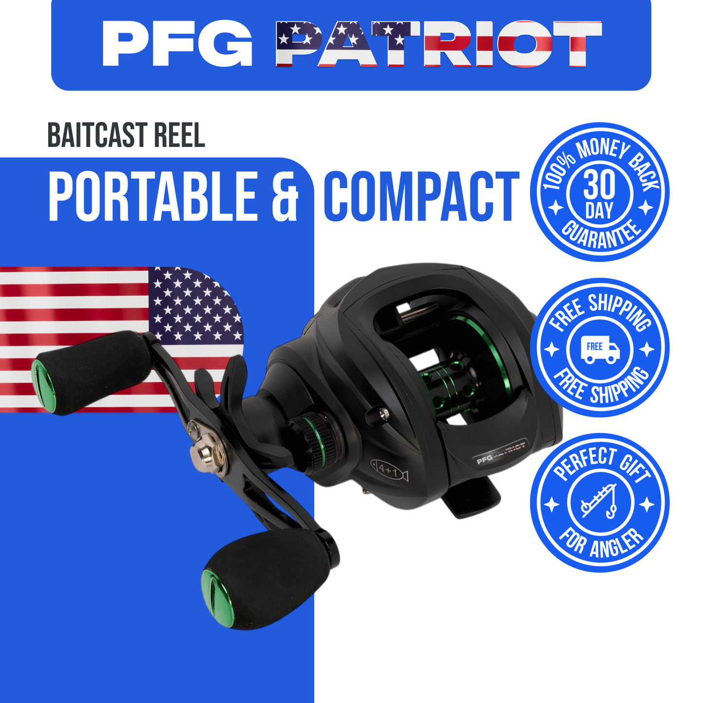 PFG Patriot™ Bassmaster Baitcast Reel