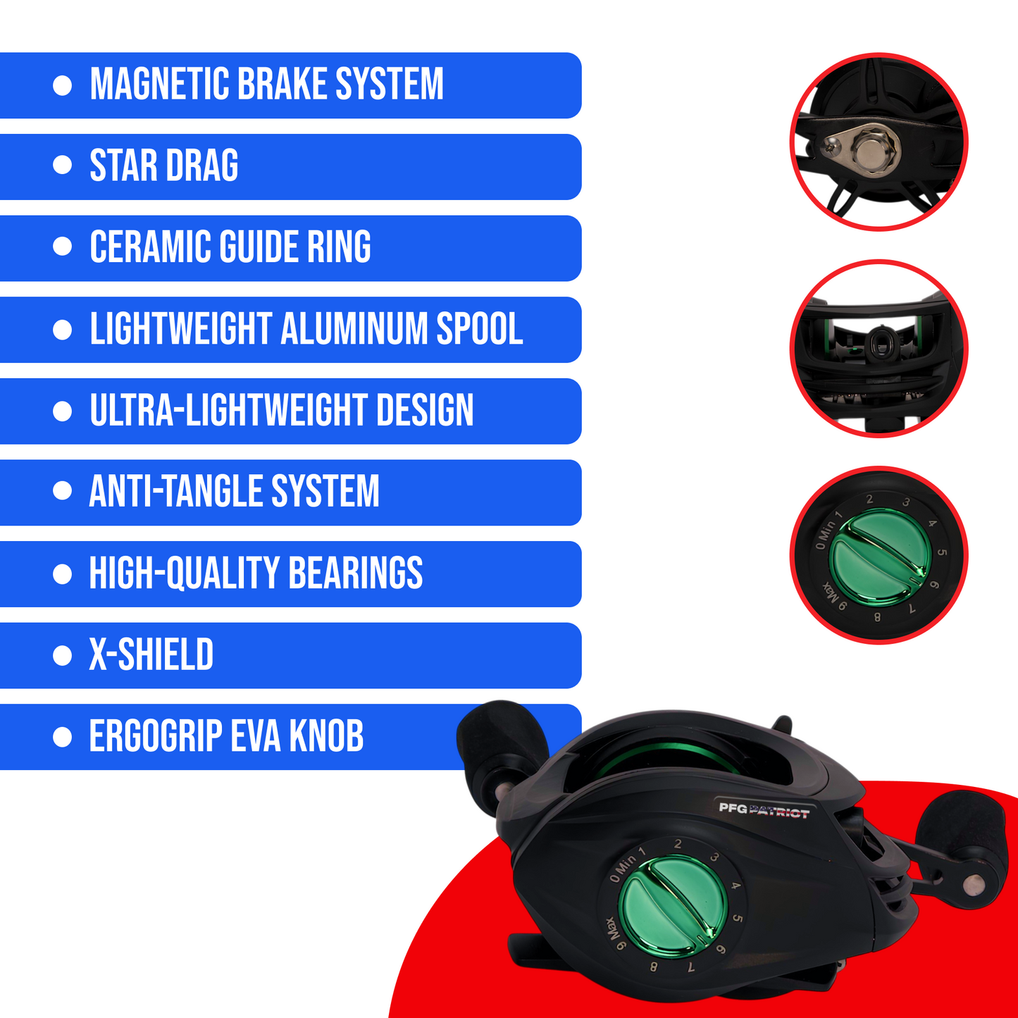 PFG Patriot™ Bassmaster Baitcast Reel