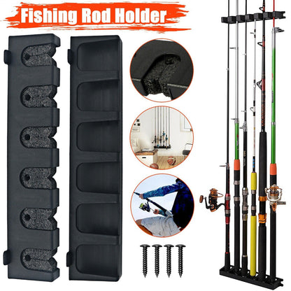 FISHMAK PEAK RR-6 Rod Rack | Vertical Stand Design | Secure & Organized Storage | Essential Gear Series