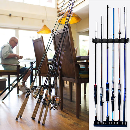 FISHMAK PEAK RR-6 Rod Rack | Vertical Stand Design | Secure & Organized Storage | Essential Gear Series