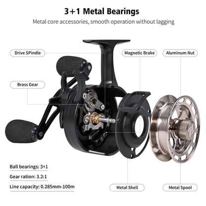 LEOFISHING CNC Ice Fishing Reel