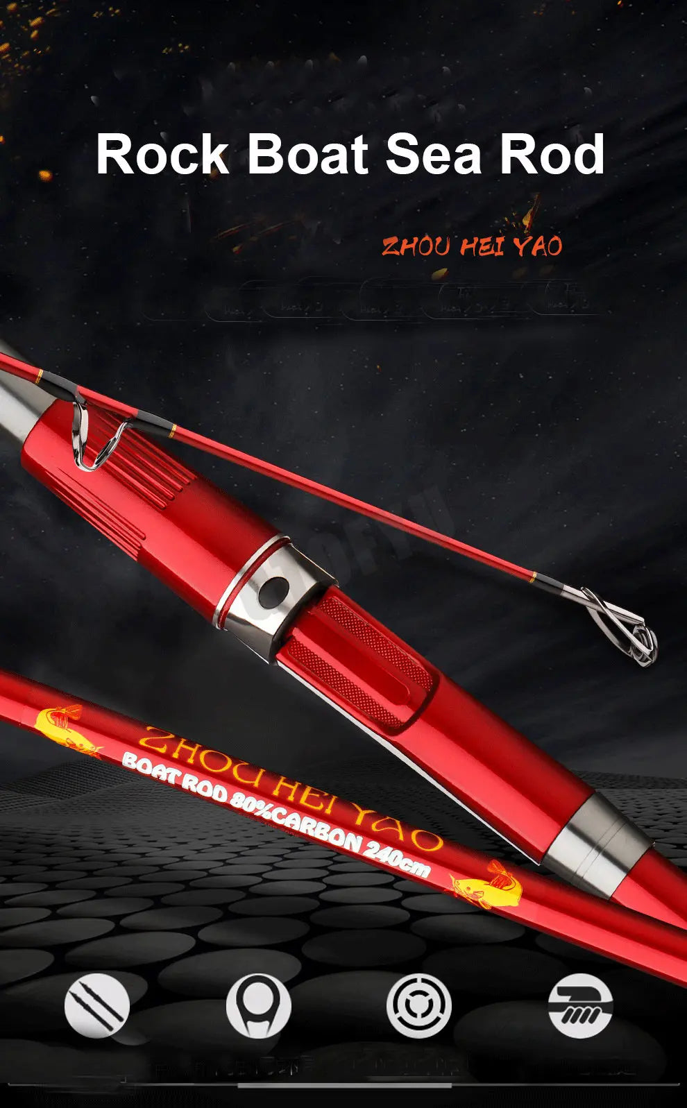 Saltiga Spinning Trolling rod