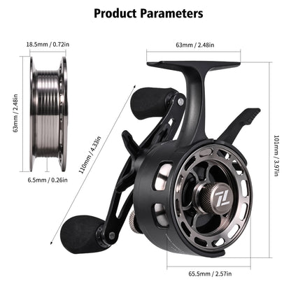 LEOFISHING CNC Ice Fishing Reel