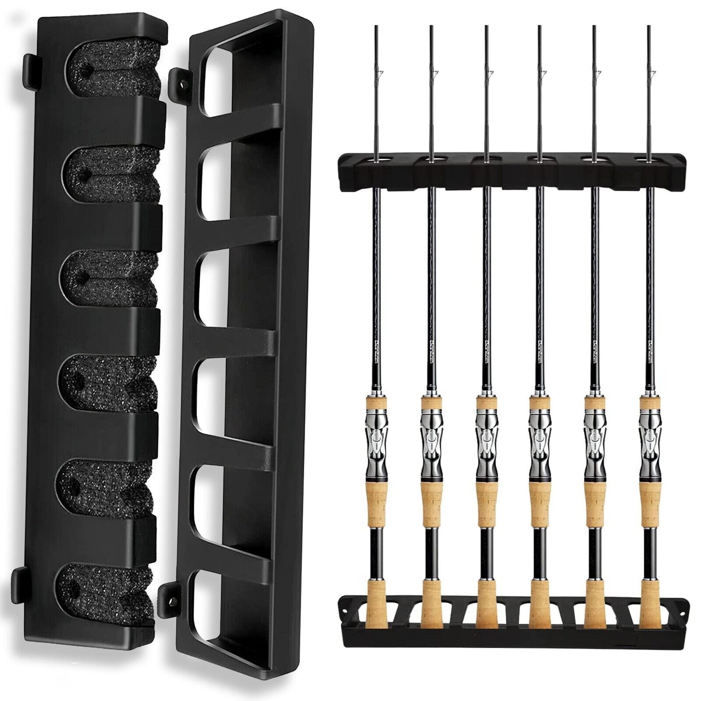 FISHMAK PEAK RR-6 Rod Rack | Vertical Stand Design | Secure & Organized Storage | Essential Gear Series