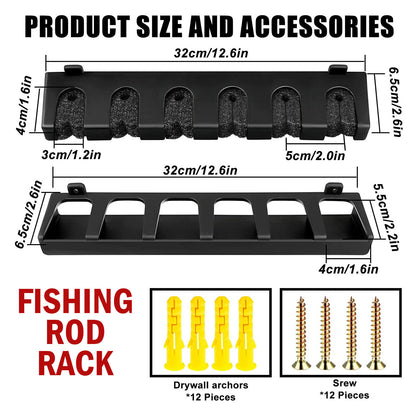 FISHMAK PEAK RR-6 Rod Rack | Vertical Stand Design | Secure & Organized Storage | Essential Gear Series